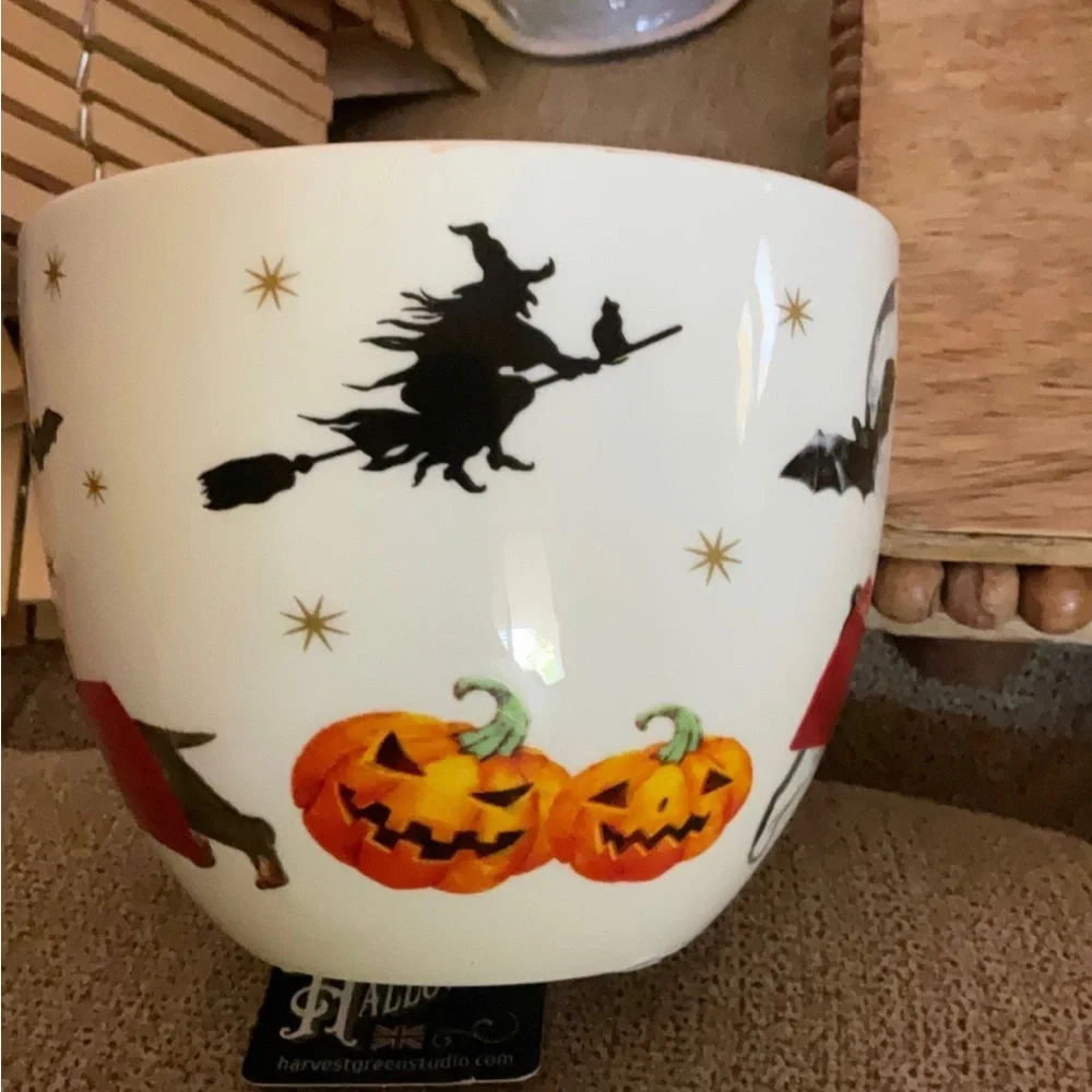 Halloween Coffee Cup, Adorable Spooky Dogs in costumes, pumpkins NWT - Picture 7 of 10